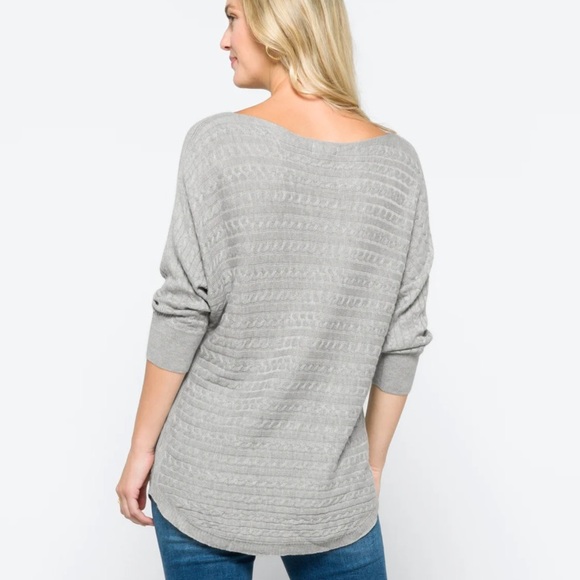 Market and Spruce Reviera Cable Knit Dolman - Picture 8 of 8
